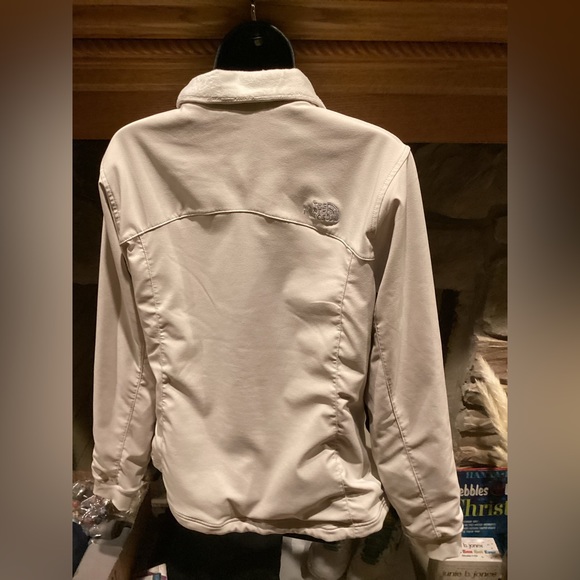 NORTH FACE WOMEN’S CREAM SOFT PLUSH FAUX FUR LINING WINTER JACKET COAT. SZ.L - Picture 6 of 13
